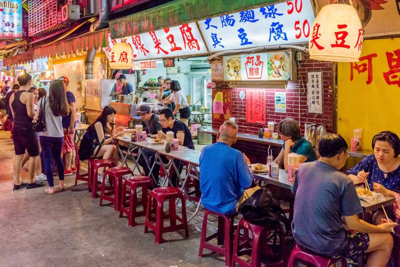 Puestos del mercado nocturno de Jingmei