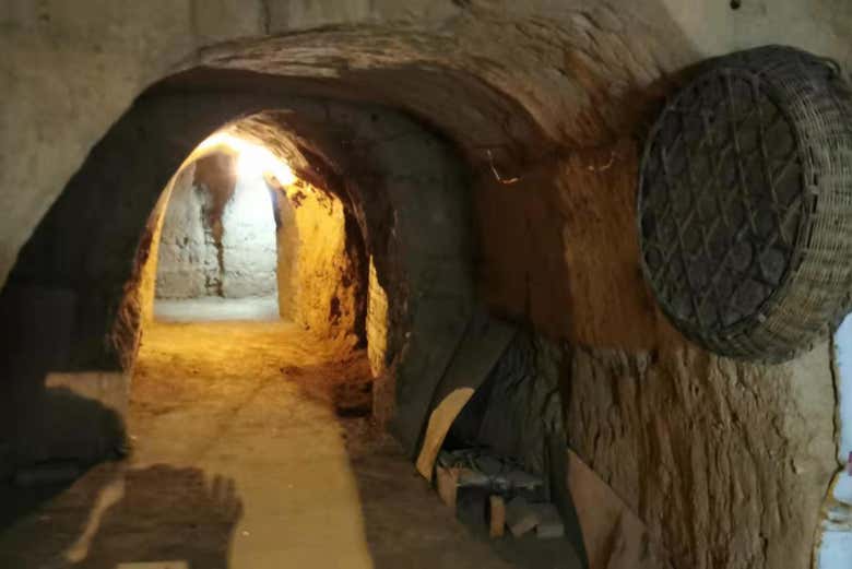 Interior das casas caverna de Panggou