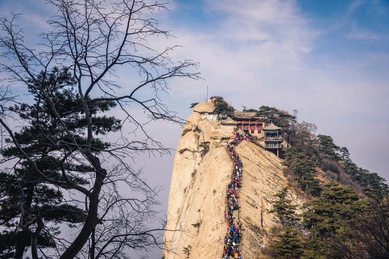 Panorámica exterior de la montaña Huashan