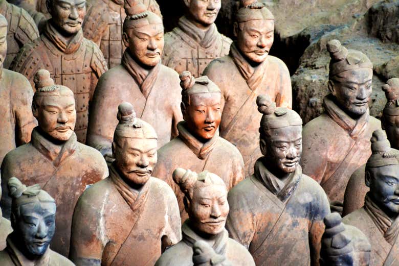Vista geral dos guerreiros de Xian
