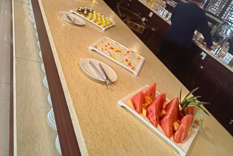Algunos de los platillos del almuerzo