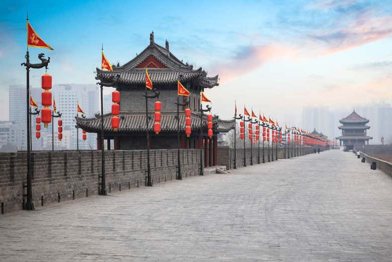 Panorâmica da muralha de Xian
