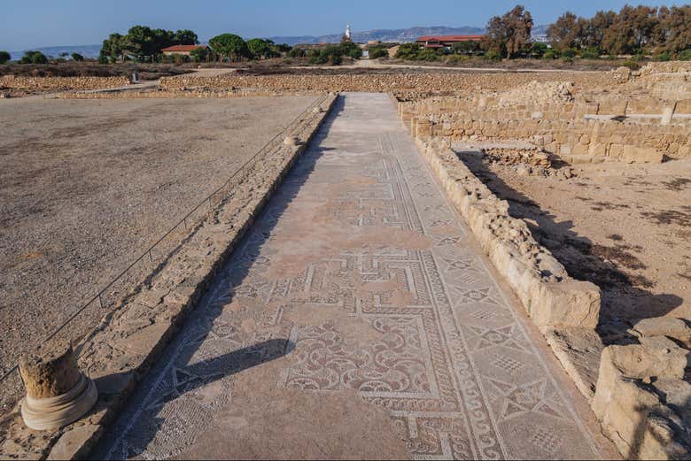Mosaico romano en una villa de Pafos