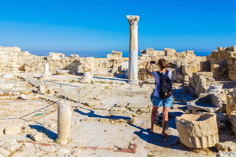 Visitando el yacimiento de Kourion