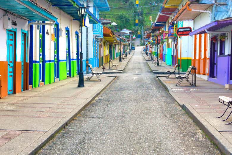 Calle del centro de Salento