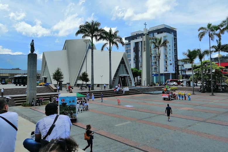 City central Plaza of Armenia, Quindio, Colombia.