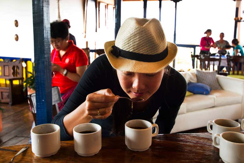 Degustación de café colombiano