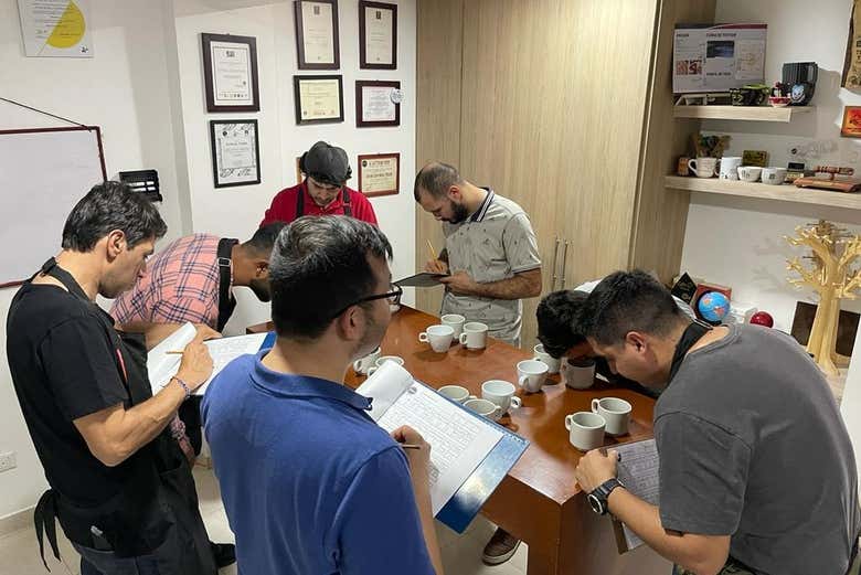 Durante il workshop sul caffè