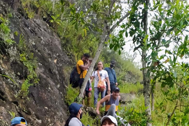 L'une des parties les plus difficiles du sentier de randonnée