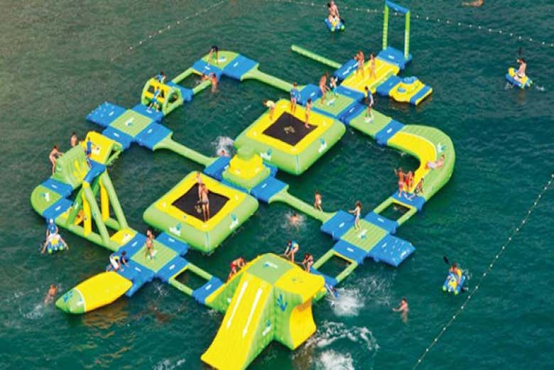 Aquatic platform in the sea
