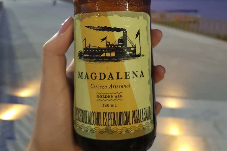 Cerveza Magdalena durante el pub crawl
