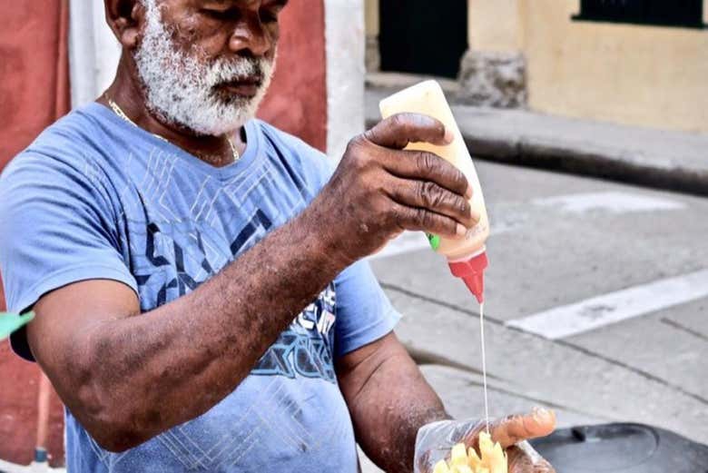 A food stand in Barranquilla