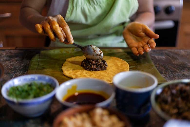 Rellenando un envuelto