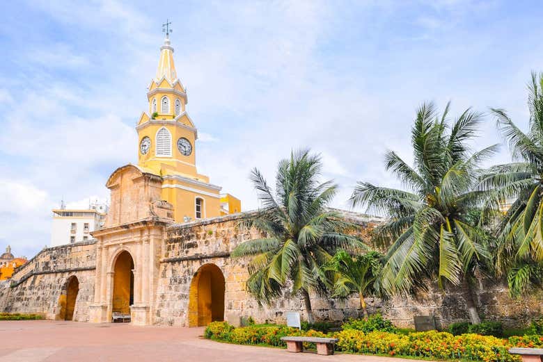 Entrance to Cartagena and the clock tower