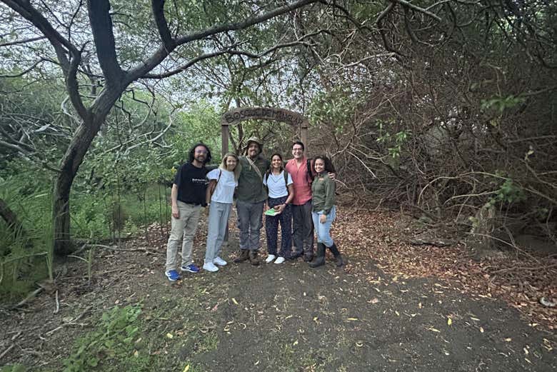 Entrando en el bosque de manglar