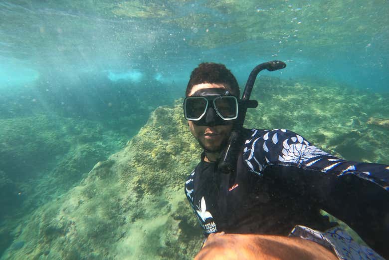Selfie de uno de los buzos
