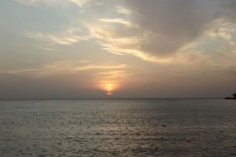 Contemplaréis el precioso atardecer en Barú