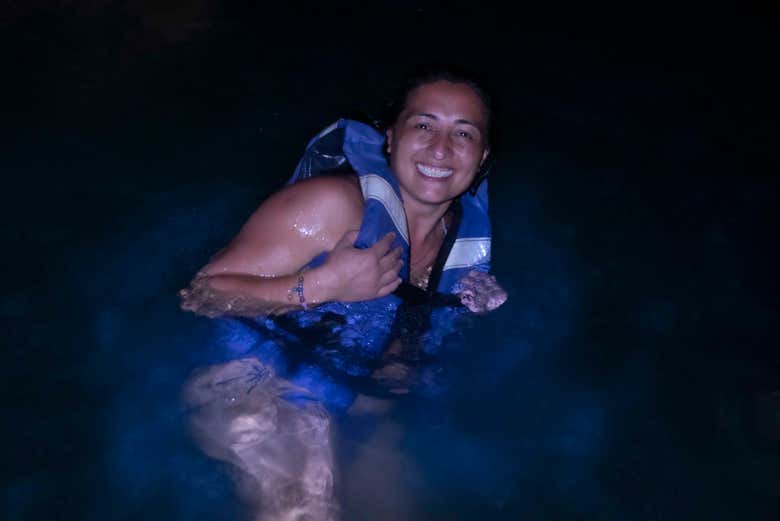 Actividad nocturna Plancton Bioluminoso