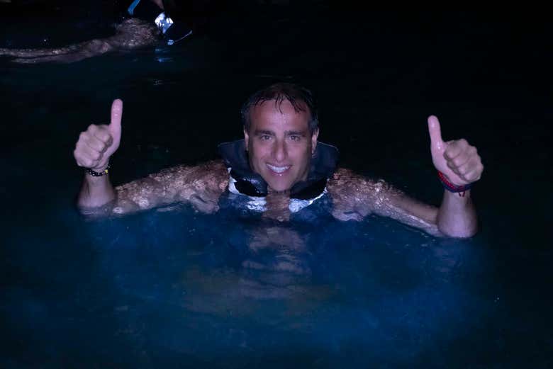 Actividad nocturna Plancton Bioluminoso