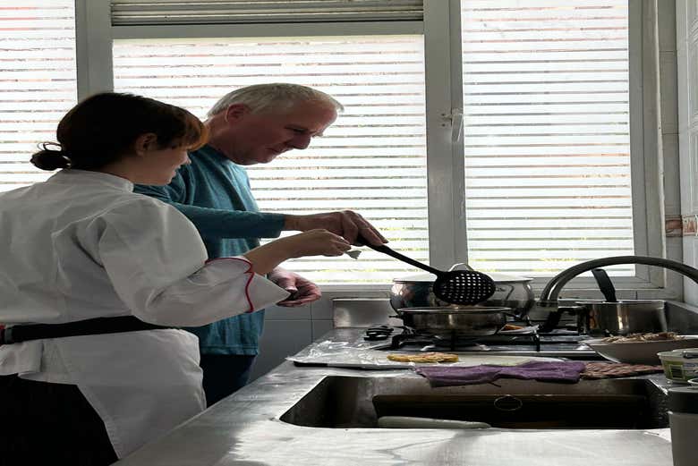Aprendendo a cozinhar comida colombiana