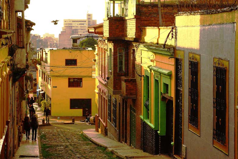 Ruas típicas do centro de Bogotá