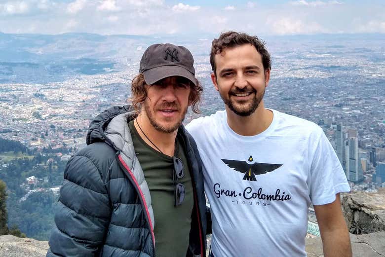 O ex-jogador de futebol Carles Puyol em Monserrate