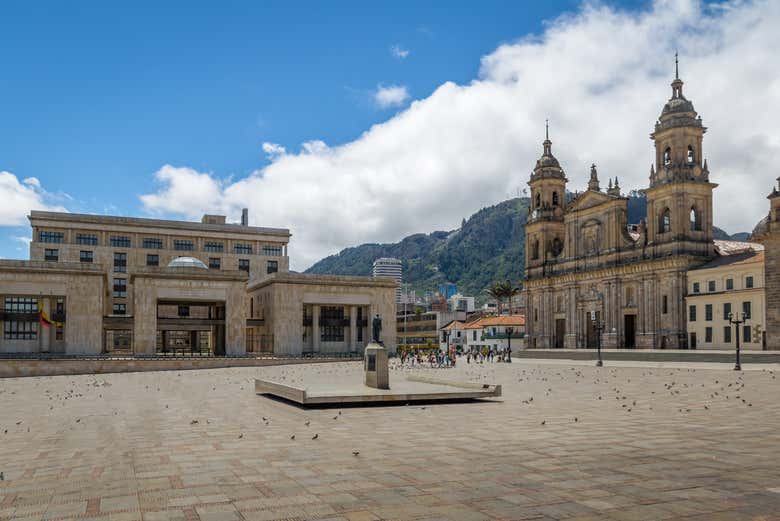 Fotografiando la Catedral y el Palacio de Justicia de Bogotá