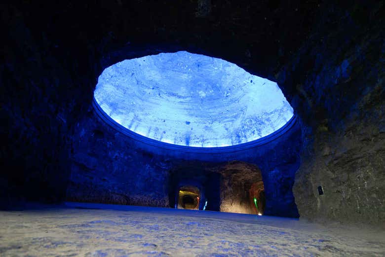 Inside the Salt Cathedral of Zipaquirá
