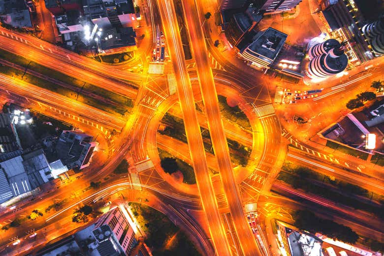 Illuminated crossroads