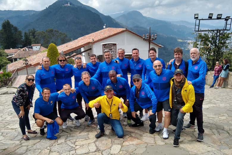 Disfrutando del free tour por Monserrate