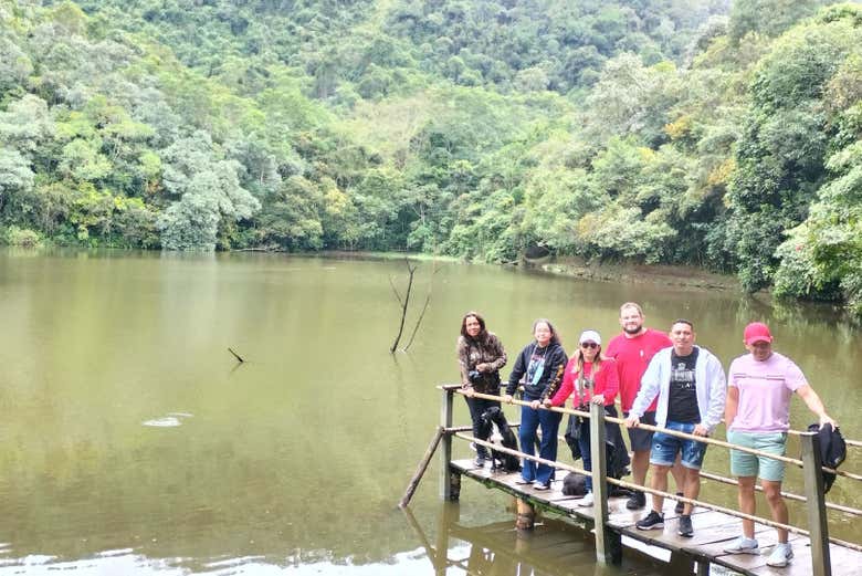 Foto de grupo na laguna El Tabacal