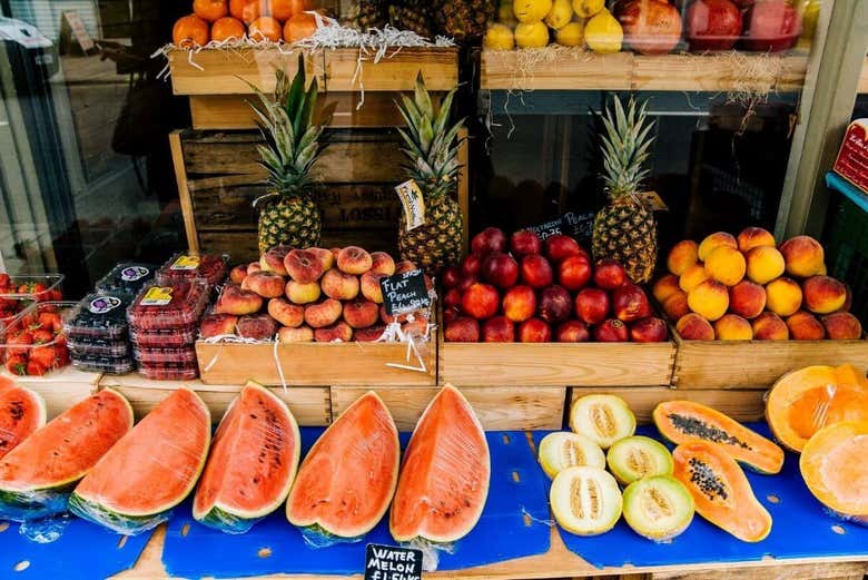 Tropical fruits at the square in Fusagasugá