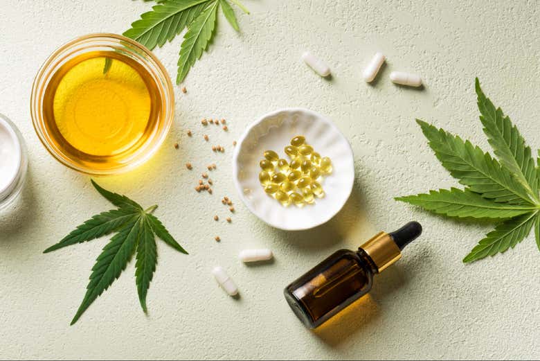 Différents produits de cannabis médical