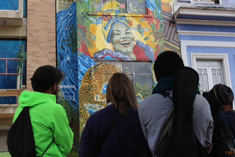 Uno de los murales con grafiti en Bogotá