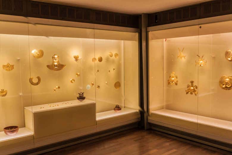 Piezas de la colección del Museo del Oro