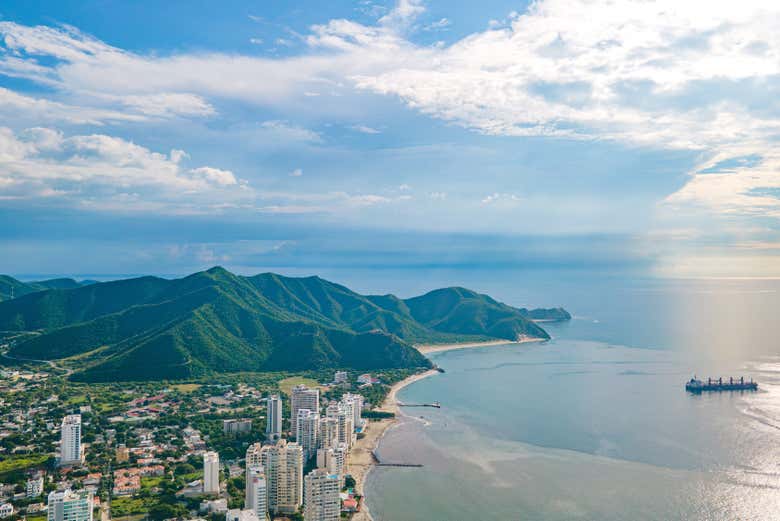 Panorámica de la playa de Santa Marta
