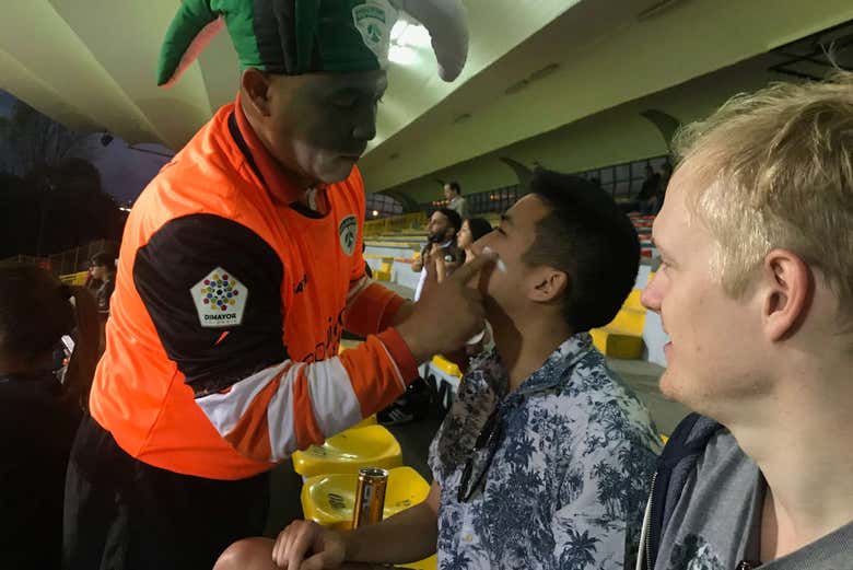 Face painting for the match