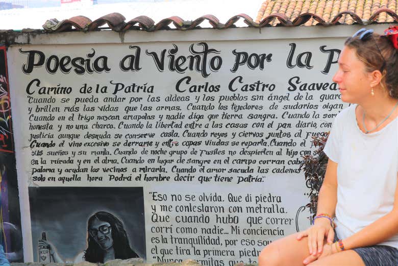 Uma poesia em forma de street art em Bogotá