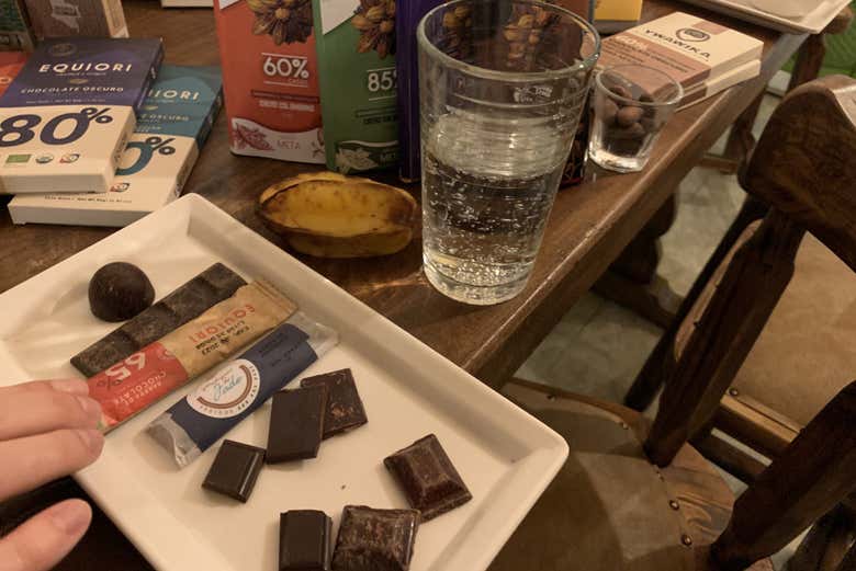 We'll taste different types of chocolates