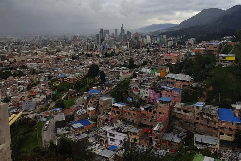 Horizonte de Bogotá visto do mirante