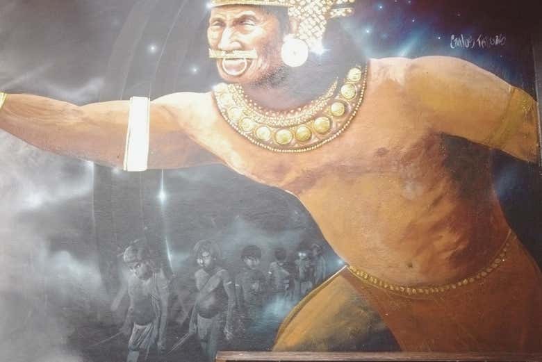 Un mural en uno de los bares que visitaremos