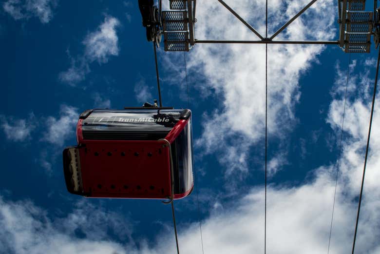 En el teleférico de Bogotá