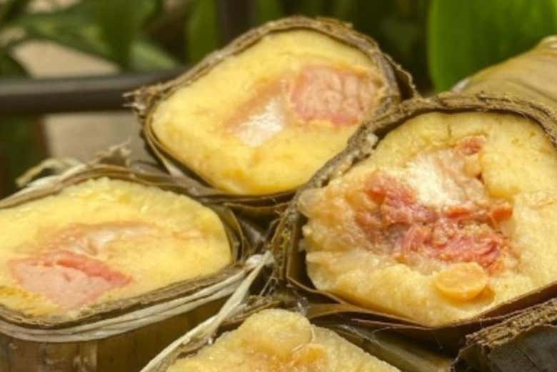 Degustando tamales típicos en Piedecuesta