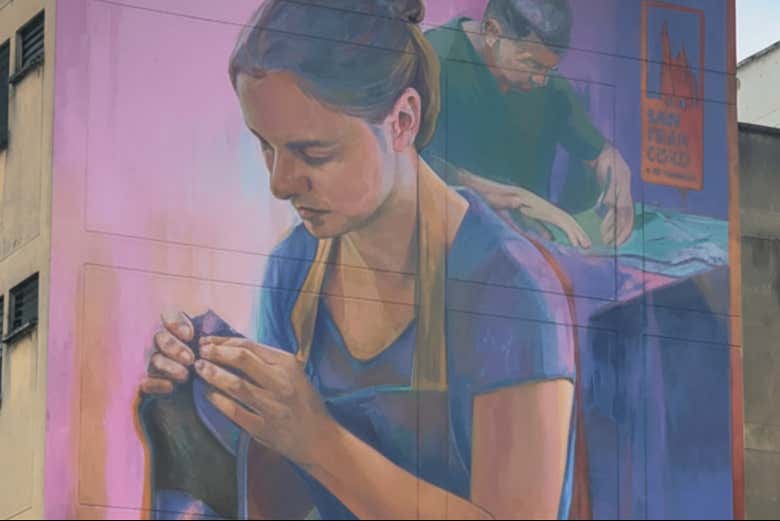 Mural de la Marroquinería en Bucaramanga