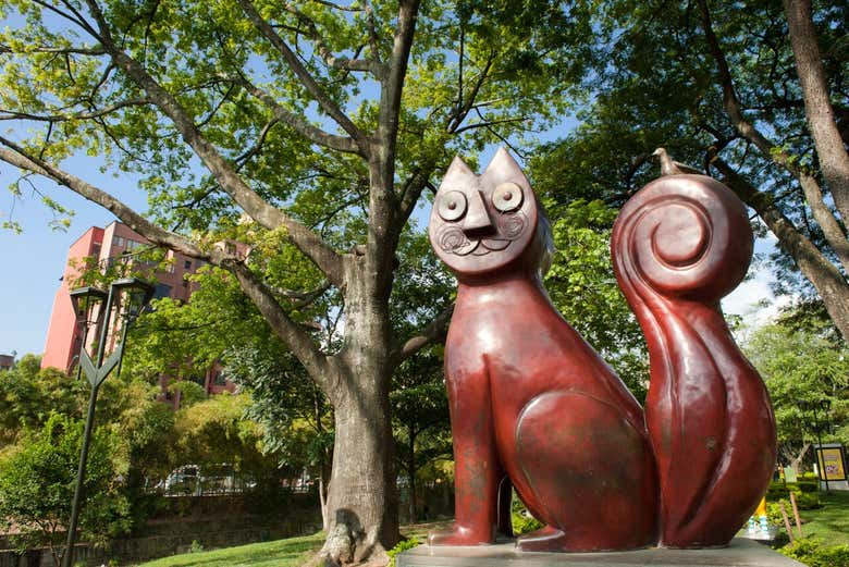 El Gato, l'une des sculptures célèbres de Cali