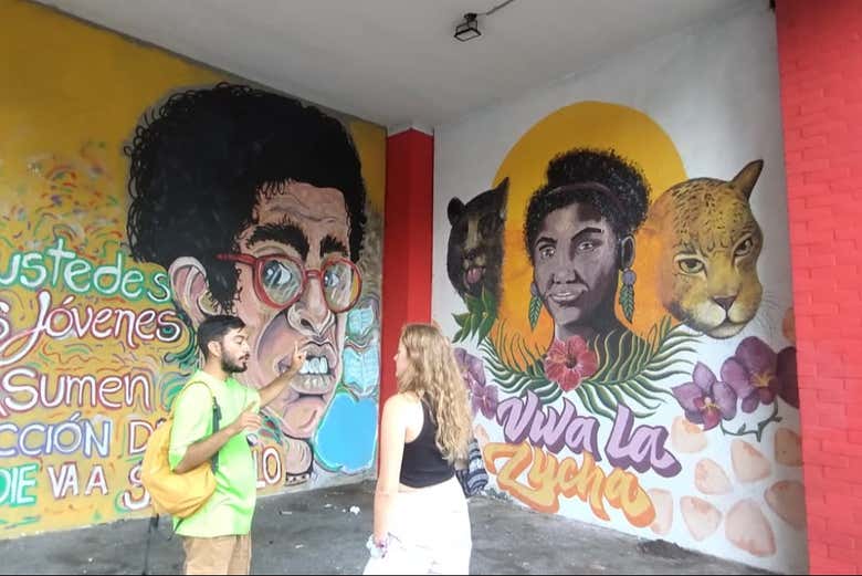 Disfrutando del tour del grafiti