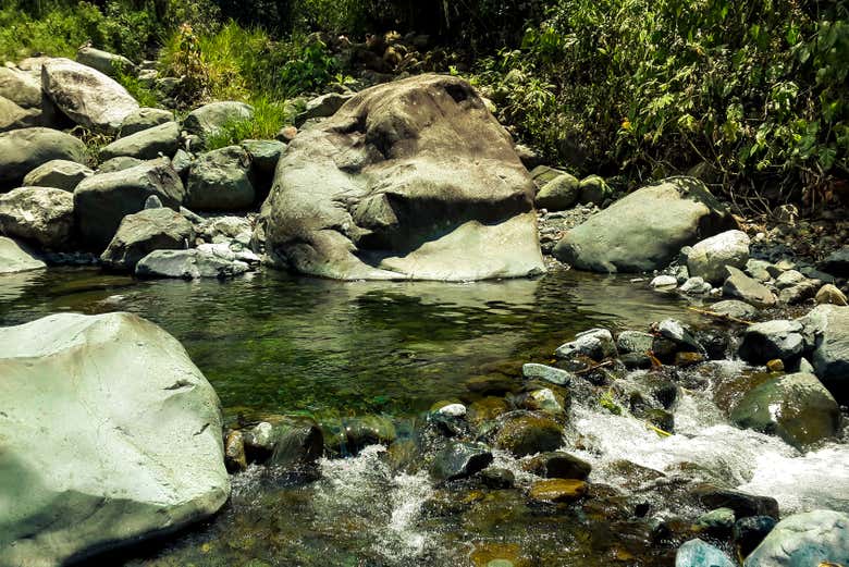 Os cursos naturais do parque natural