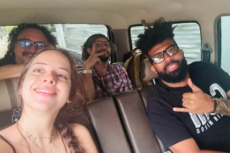 Selfie durante il viaggio