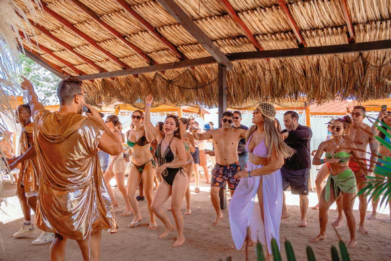 Nel beach club il divertimento è garantito