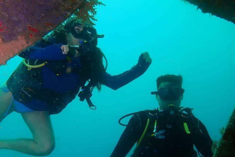 Admiring the seafloor in Barú